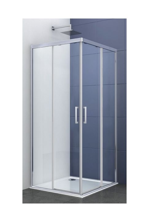 ELITE CROM - Cabina de dus patrata, cu sistem SOFT-CLOSE, 80x80x195cm